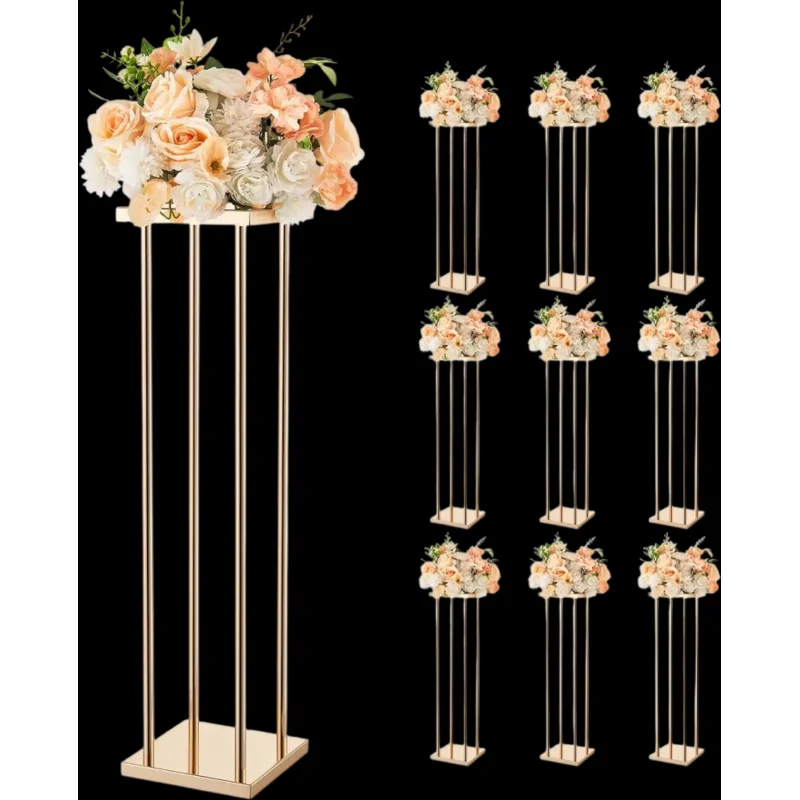 Vevor Flower Stand 10-Pc 31.5" Gold Column Centerpiece Set New