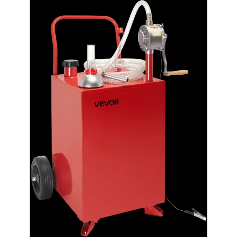 Vevor Fuel Caddy 20 Gallon Manual Pump Gasoline & Diesel Fuel Tank Red New