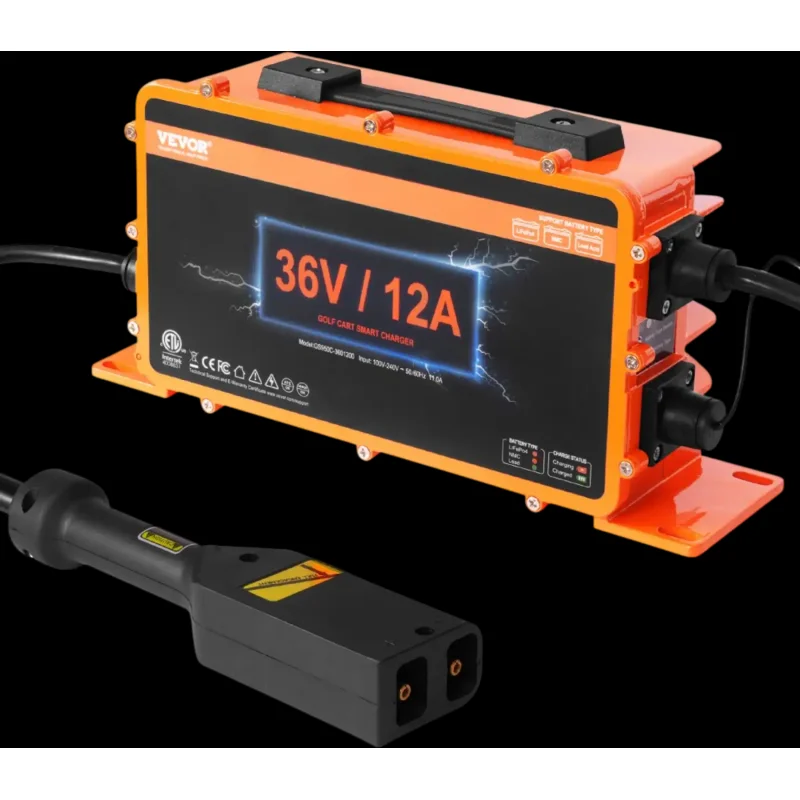 Vevor Golf Cart Battery Charger 36V 12A Smart D-Style Plug New