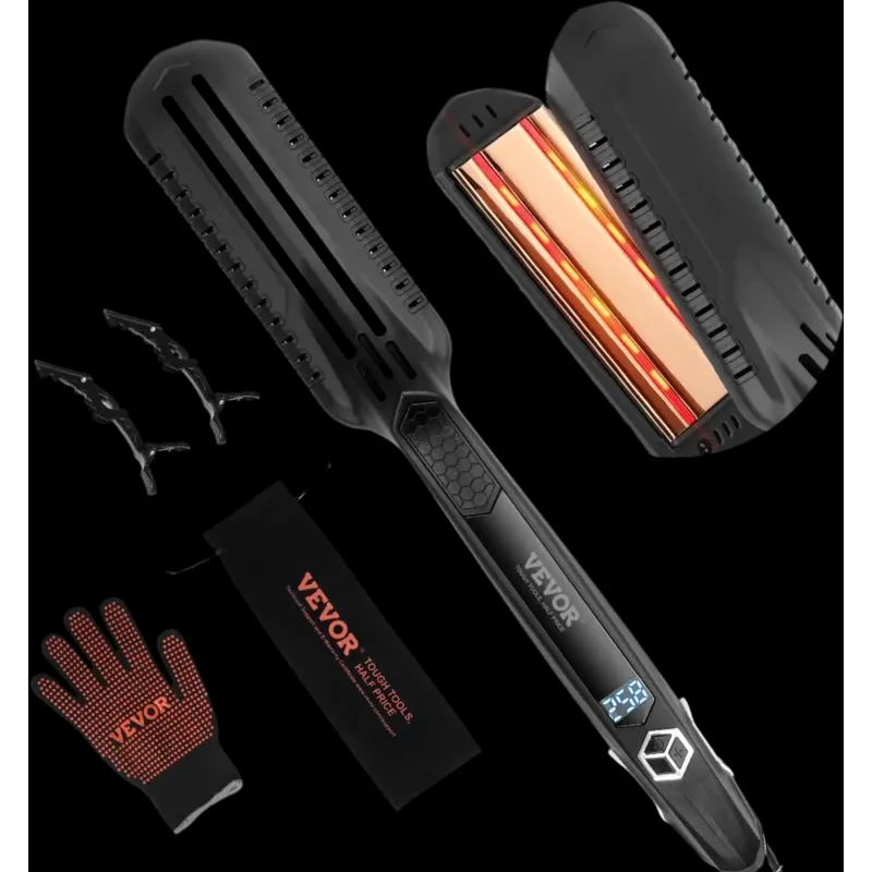 Vevor Hair Straightener 1.5" Titanium Flat Iron with Dual Infrared Technology New