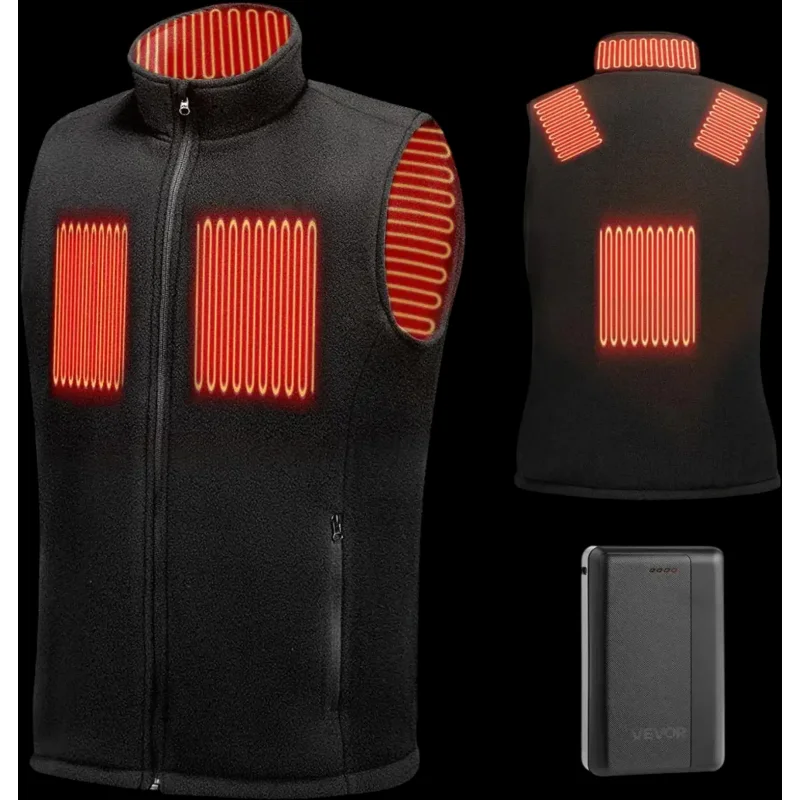 Vevor Heated Vest Men's Electric Winter Vest with 16000 mAh Battery Pack Size L New