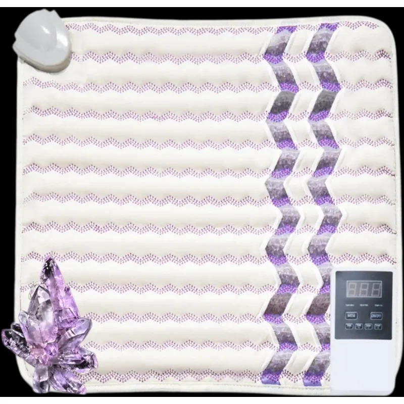 Vevor Heating Pad Far Infrared Amethyst Gemstone Therapy Mat 18" x 18" New