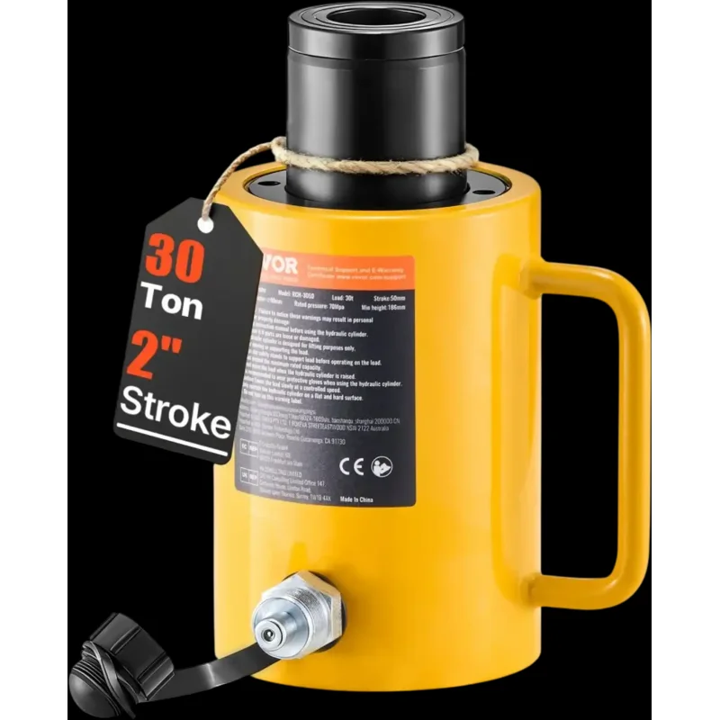 Vevor Hydraulic Cylinder Jack 30 Ton 2" Hollow Plunger New