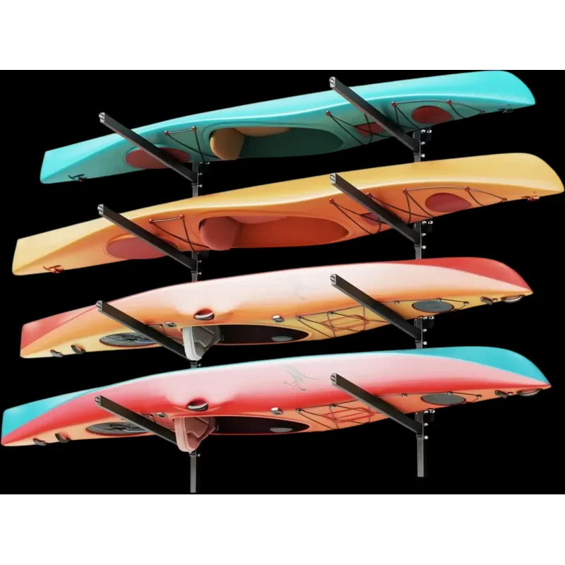 Vevor Kayak Storage Rack Wall-Mount Stand for 4 Kayaks 300 lbs New