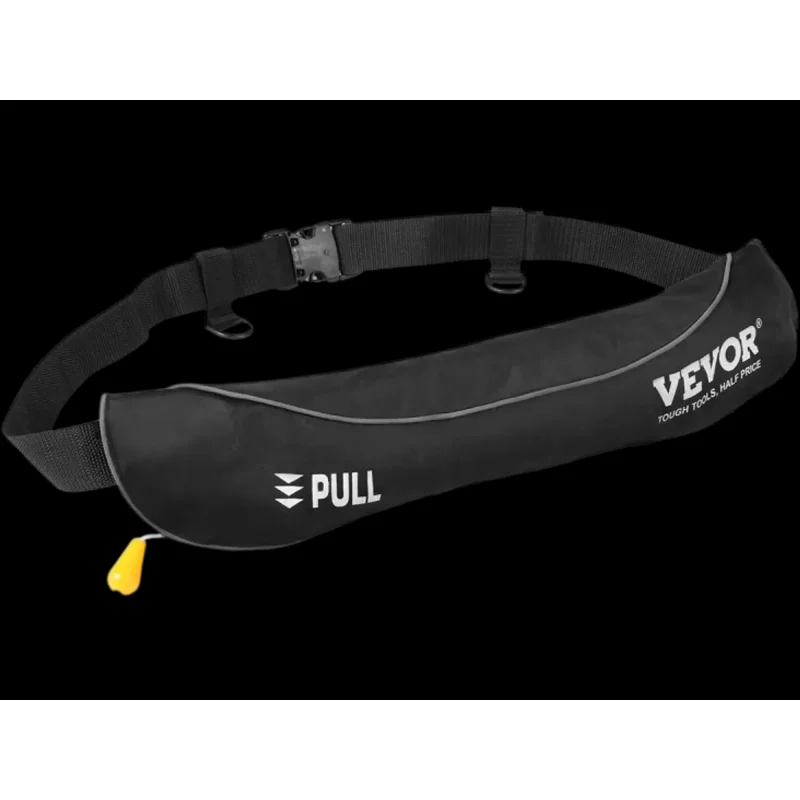 Vevor Life Vest Manual Inflatable Belt Pack for Adults Black New