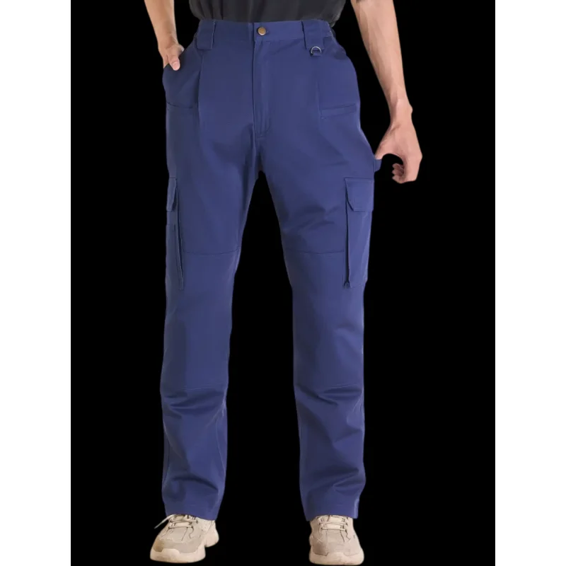 Vevor Pants Flame-Resistant Cargo Multi-Pocket Elastic Waist Welding Work XXL Dark Blue New