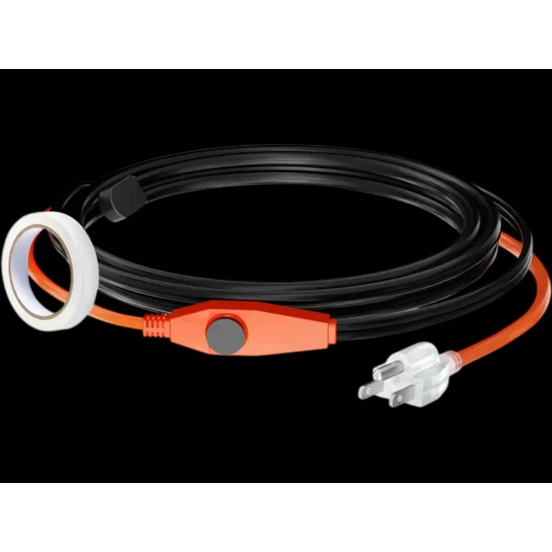 Vevor Pipe Heating Cable 6' 7W/FT Heat Tape with Built-in Thermostat New