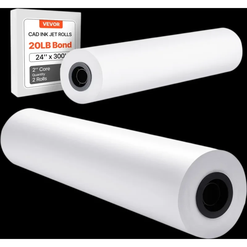 Vevor Plotter Paper Rolls 24" x 300' Wide Format CAD Bond New