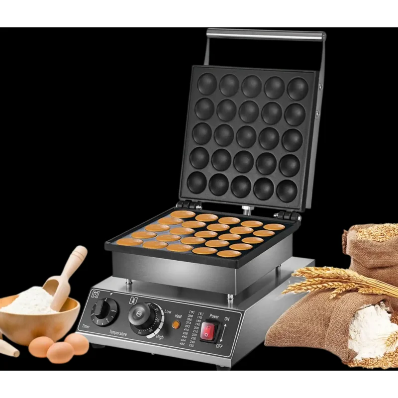 Vevor Poffertjes Maker Mini Dutch Pancake Machine 25-Piece 1.7" New