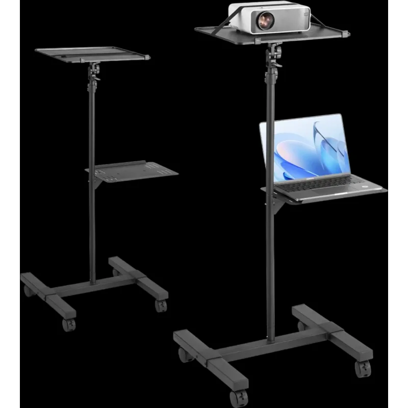 Vevor Projector Stand Adjustable Floor Stand with Wheels and 2 Trays New