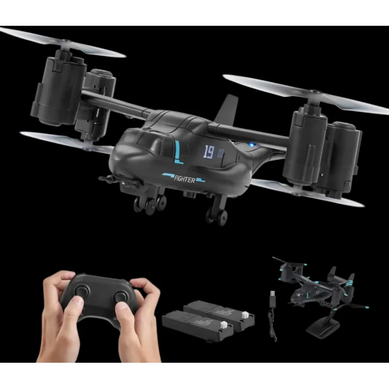 Vevor RC Helicopter 2.4GHz 4-Channel Toy for Kids with Gyro and Wing Lights New