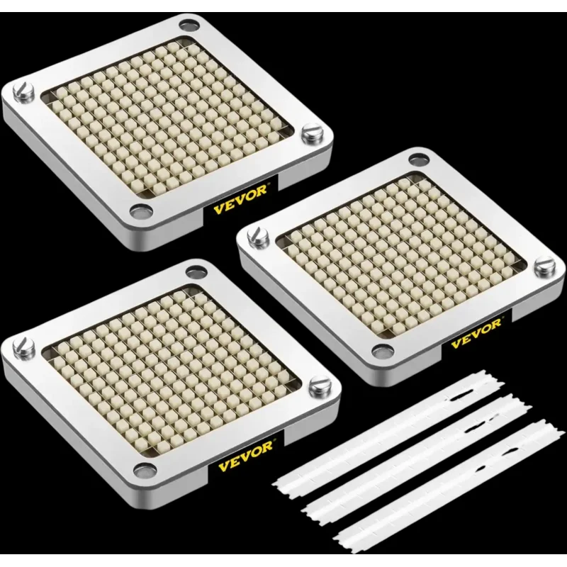 Vevor Replacement Blade 1/4" French Fry Cutter Chopper Push Block 3-Piece Set New