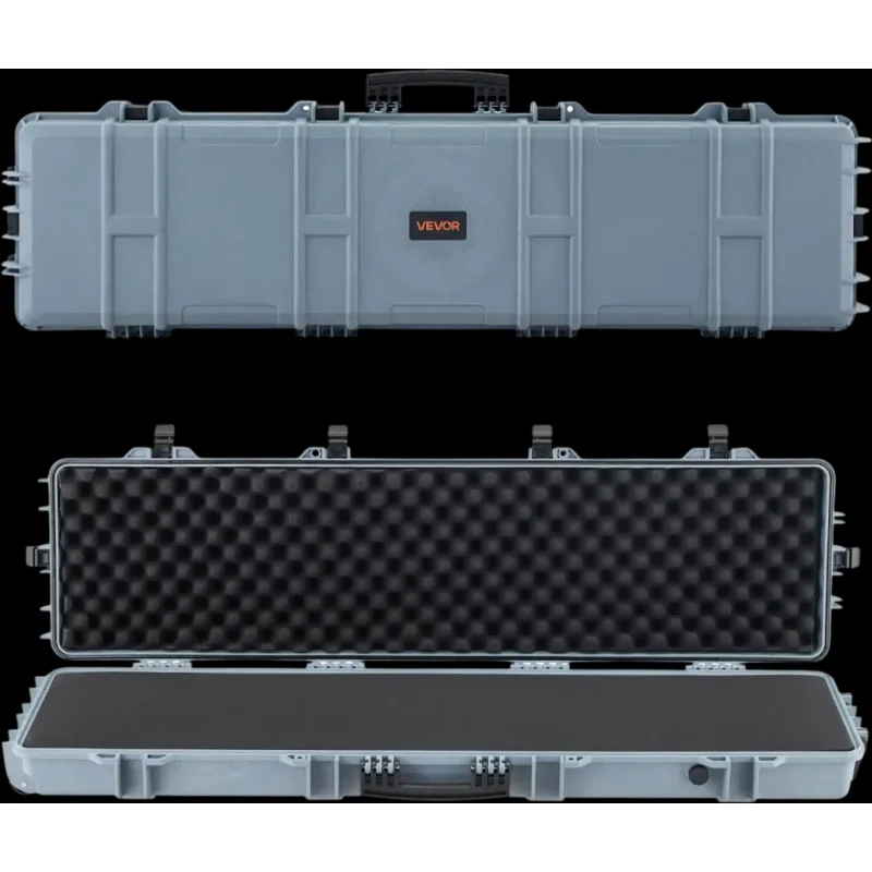 Vevor Rifle Case 50" Hard Gun Storage Case with Wheels Gray New