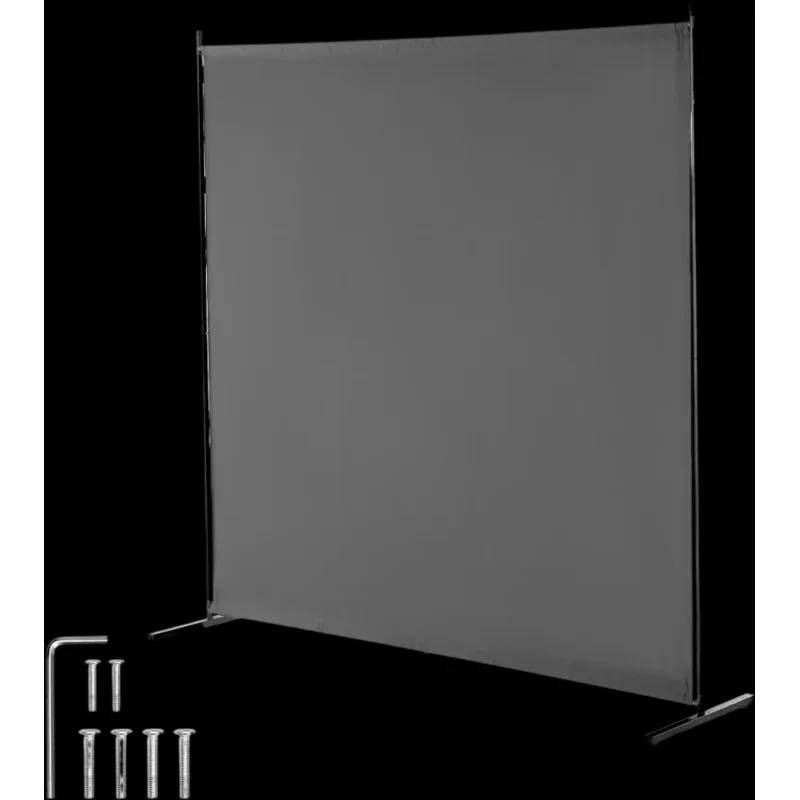 Vevor Room Divider 6' Freestanding Single Panel Privacy Screen Gray New
