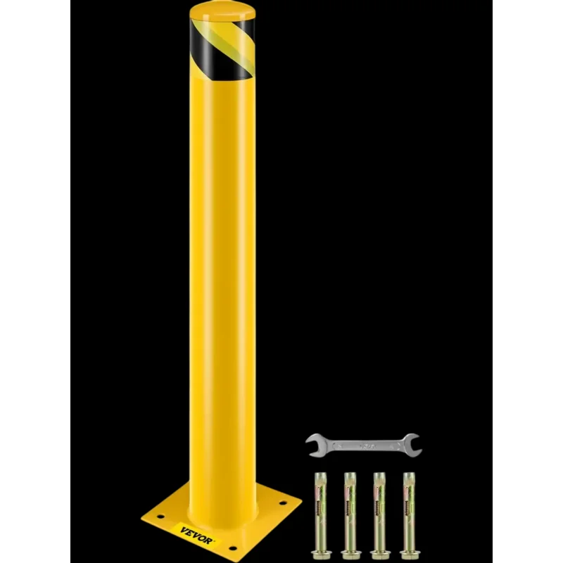 Vevor Safety Bollard 36" x 4.5" Yellow Steel Barrier Post New