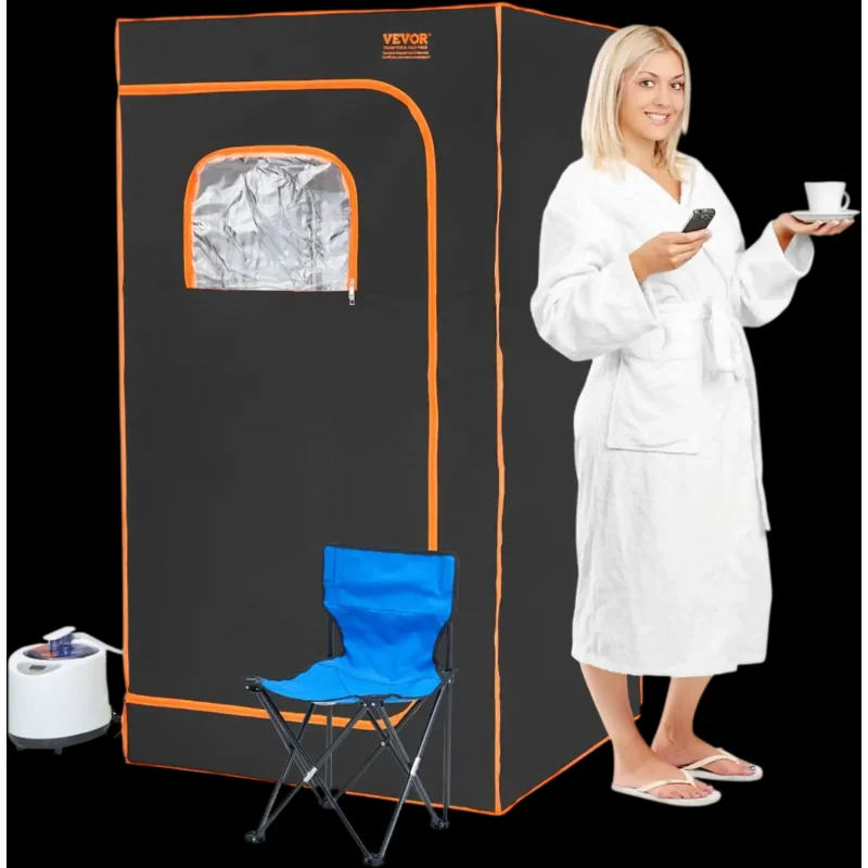 Vevor Sauna Tent Portable Steam Personal Spa Kit 1200W with Visible Window and Chair New