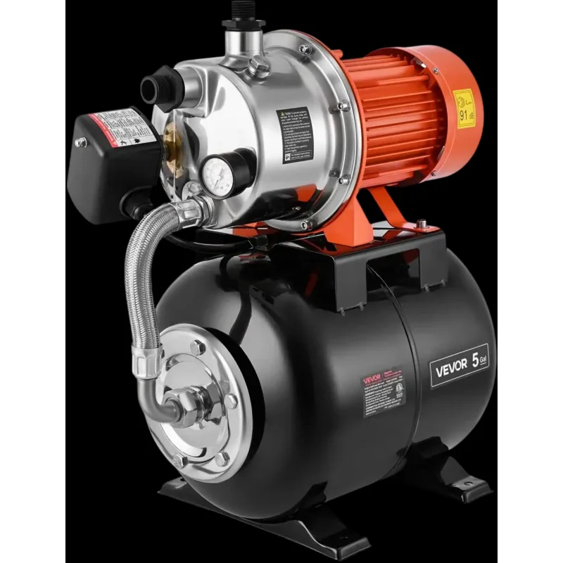 Vevor Shallow Well Pump with Pressure Tank 1.6 HP 1320 GPH Automatic Water Booster System New