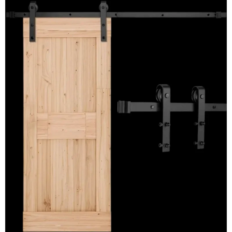 Vevor Sliding Barn Door Hardware Kit 5' Black Single Door New