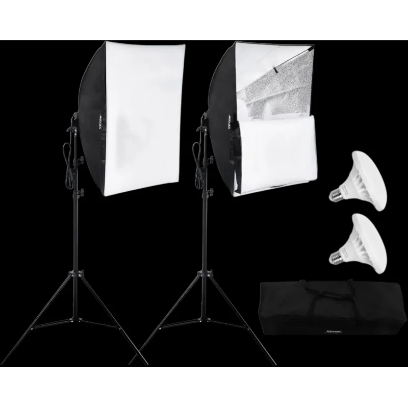 Vevor Softbox Lighting Kit 24" x 24" Photography Studio Light Set New