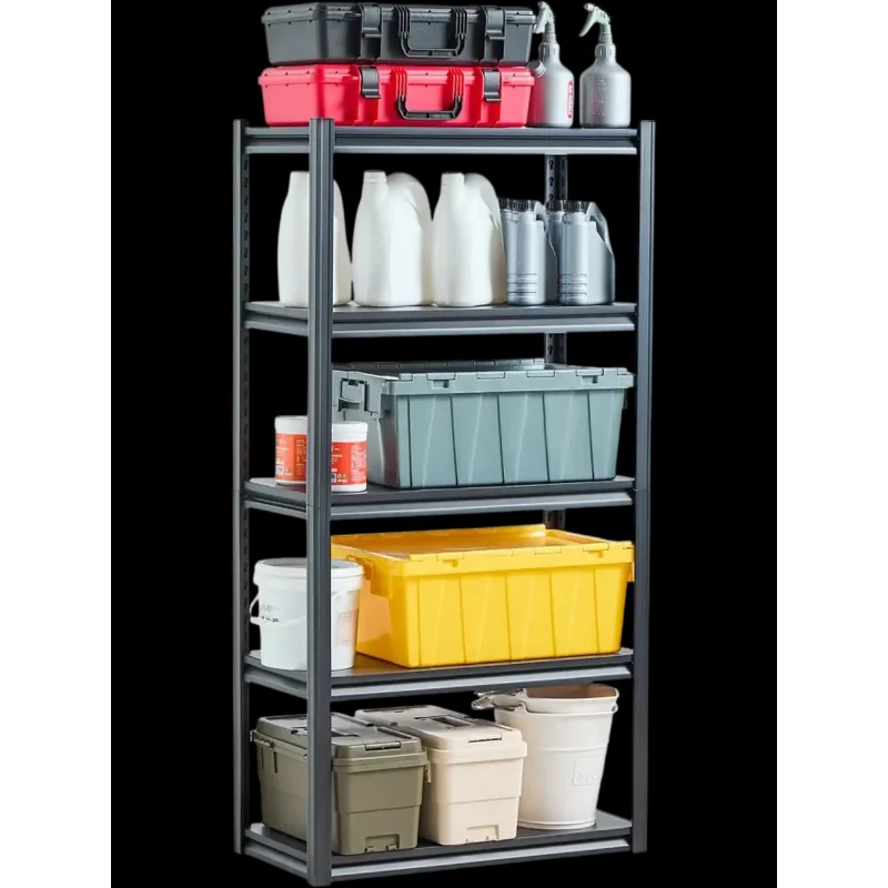 Vevor Storage Shelves 5-Tier Adjustable Metal Garage Shelving Rack 16" x 32" x 63" New