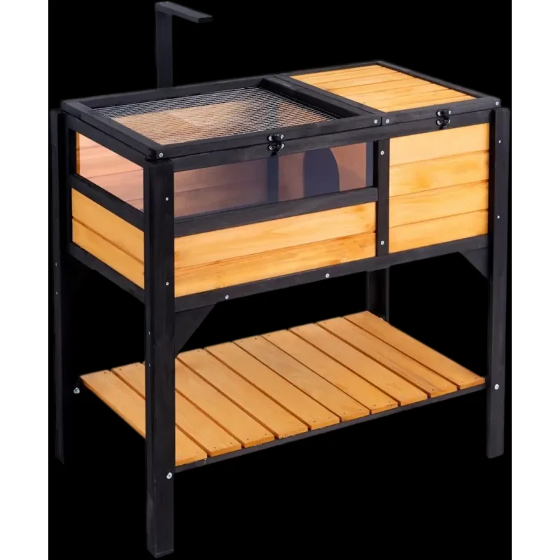Vevor Tortoise House Wooden Habitat Indoor Outdoor Reptile Enclosure New