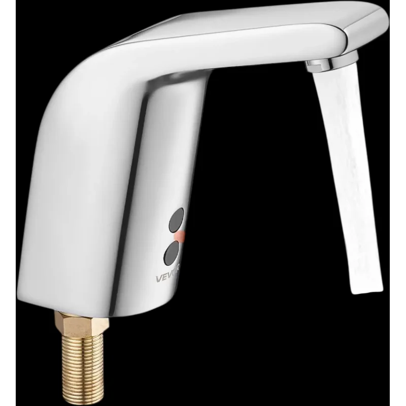 Vevor Touchless Bathroom Sink Faucet Motion Sensor Cold Water Chrome Plated 9/16" New