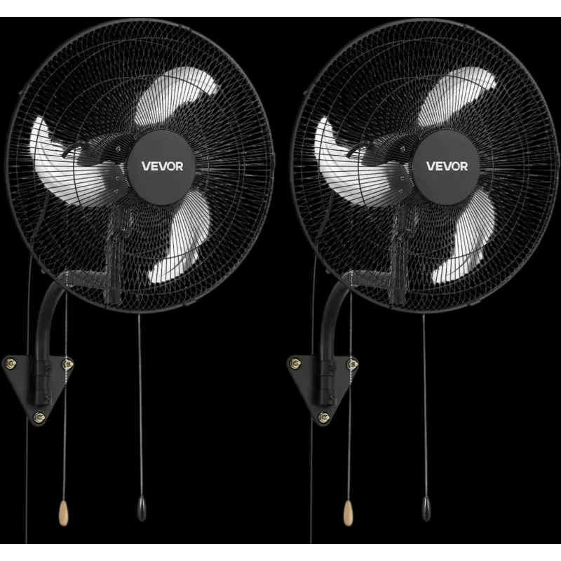 Vevor Wall Mount Fan 18" Oscillating 3-Speed Industrial Hanging Fan 2 Pack New
