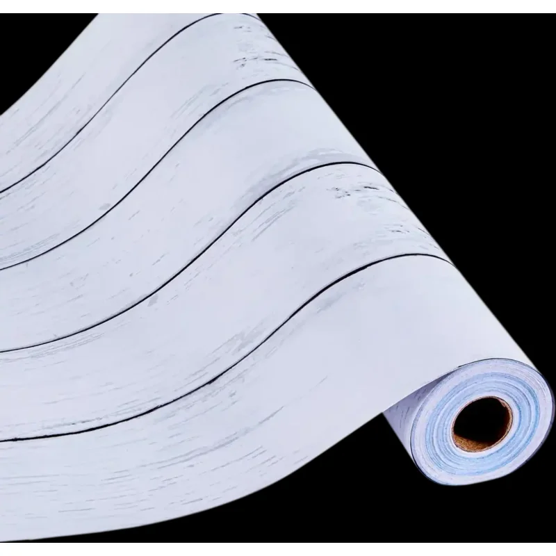 Vevor Wallpaper Peel and Stick White Wood Textured Waterproof Self-Adhesive Vinyl Roll 17.7" x 590.5" New