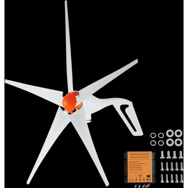 Vevor Wind Turbine Generator 500W 12V 5-Blade Kit with MPPT Controller New