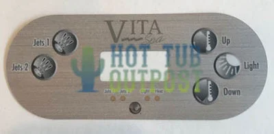 Vita Spa Topside Control Panel Overlay 109259 5 Buttons