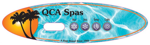 QCA Spas Control Panel Overlay VS260 12322 4 Button 12322 12322-Q