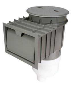 Waterway Renegade Gunite In-Ground Skimmer with Round Lid 2" Socket, White/Beige Lid, 540-6410-9B