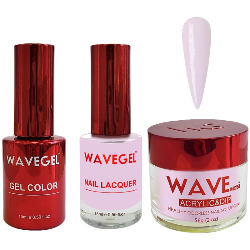 Wave Queen 3-In-1 Matching Combo Set / 1 Gel Polish 0.5 oz. + 1 Lacquer 0.5 oz. + 1 Dip Powder 2 oz. / #004 Light Title
