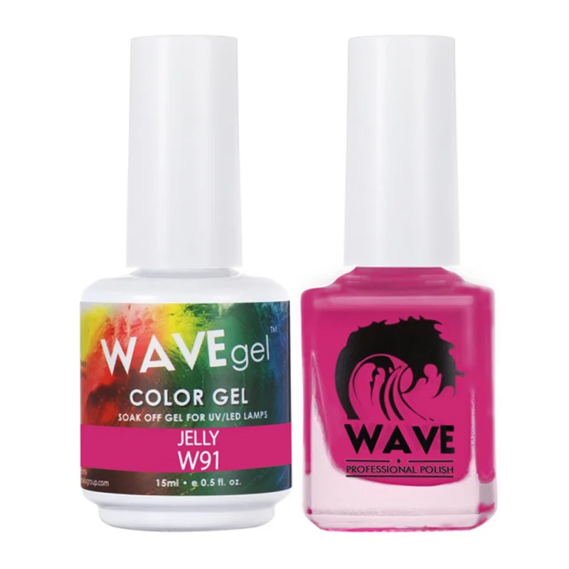 Wave Simplicity Collection 2-In-1 Matching Duo Set / 1 Gel Polish 0.5 oz. + 1 Lacquer 0.5 oz. / #P091 Jelly