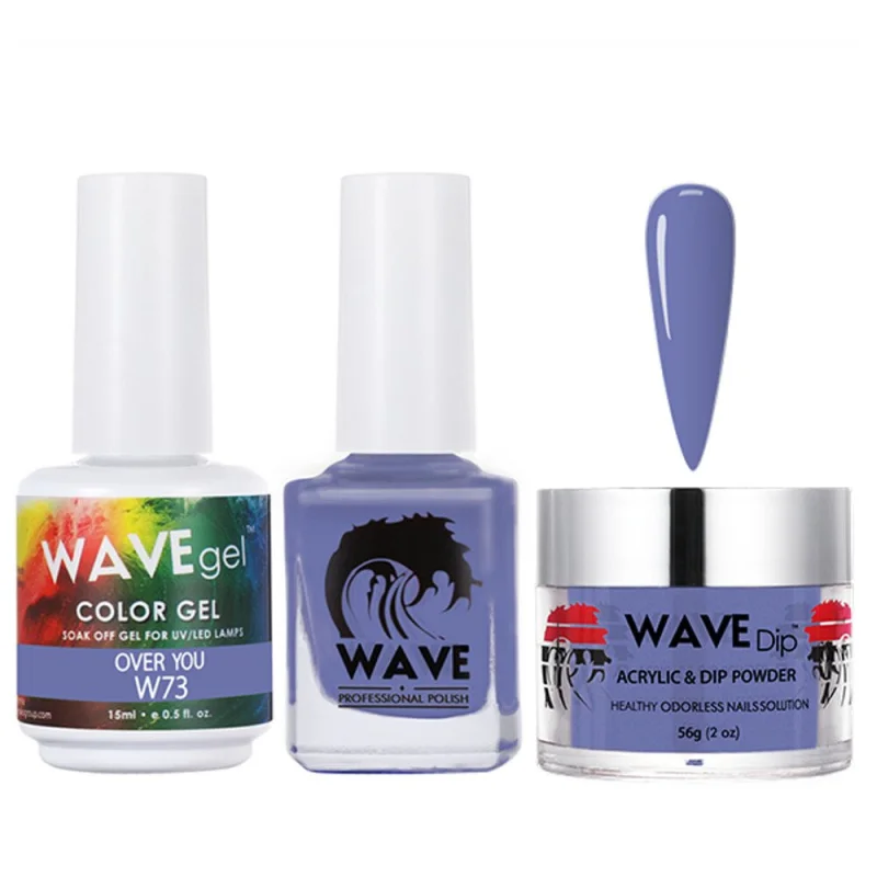 Wave Simplicity Collection 3-In-1 Matching Combo Set / 1 Gel Polish 0.5 oz. + 1 Lacquer 0.5 oz. + 1 Dip Powder 2 oz. / #P073 Over You