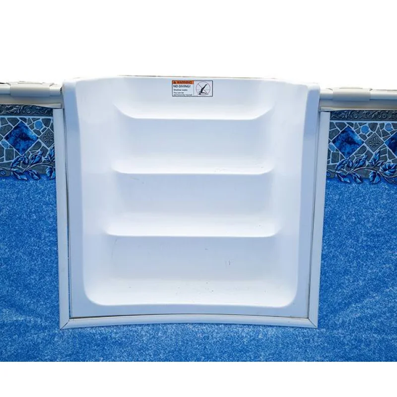 White Pool-In-Step Entry System