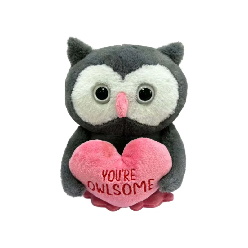 Wild Hippo Valentine's Owl Plush - Cuddly Love-Themed Toy