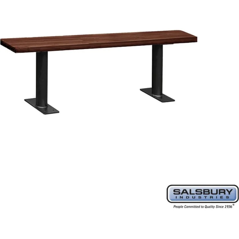 Wood Locker Bench - 60" - 9.5" Deep by Salsbury Dark Finish