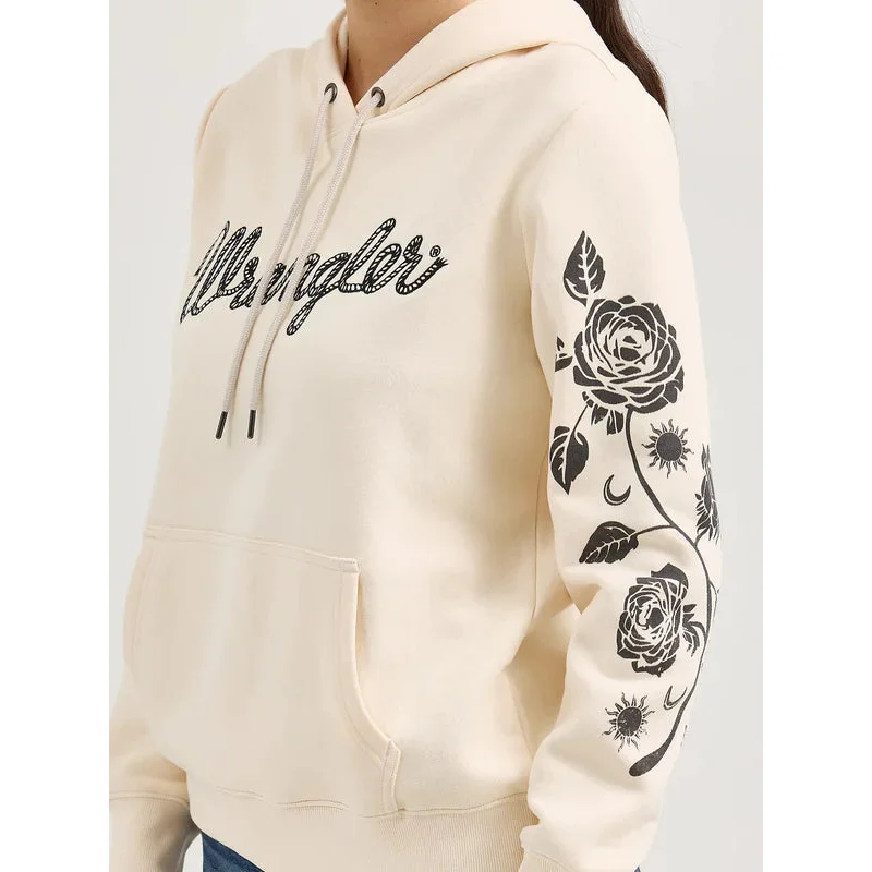 Wrangler Women's Western Graphic Hoodie (Pearl) Size M