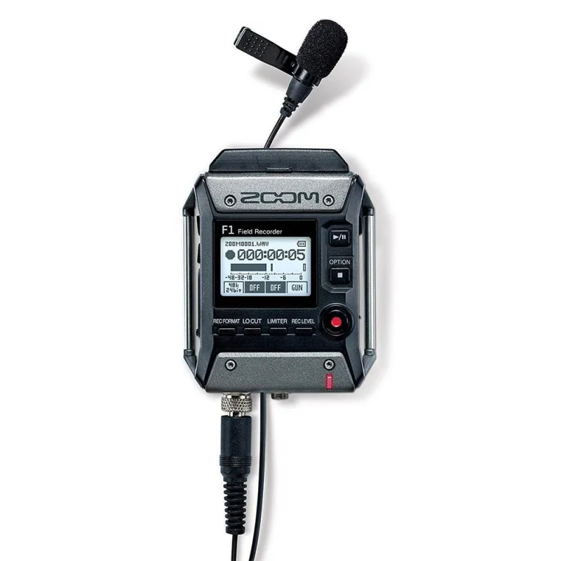 Zoom F1 Field Digital Handy Sound/ Voice Portable Size Recorder & Lavalier Mic
